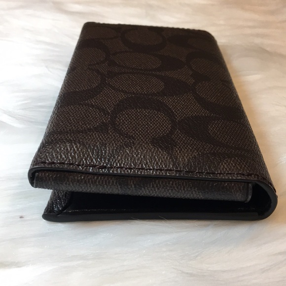 COACH Men’s Brown Phone Case Signature Canvas, NWT - Picture 2 of 8